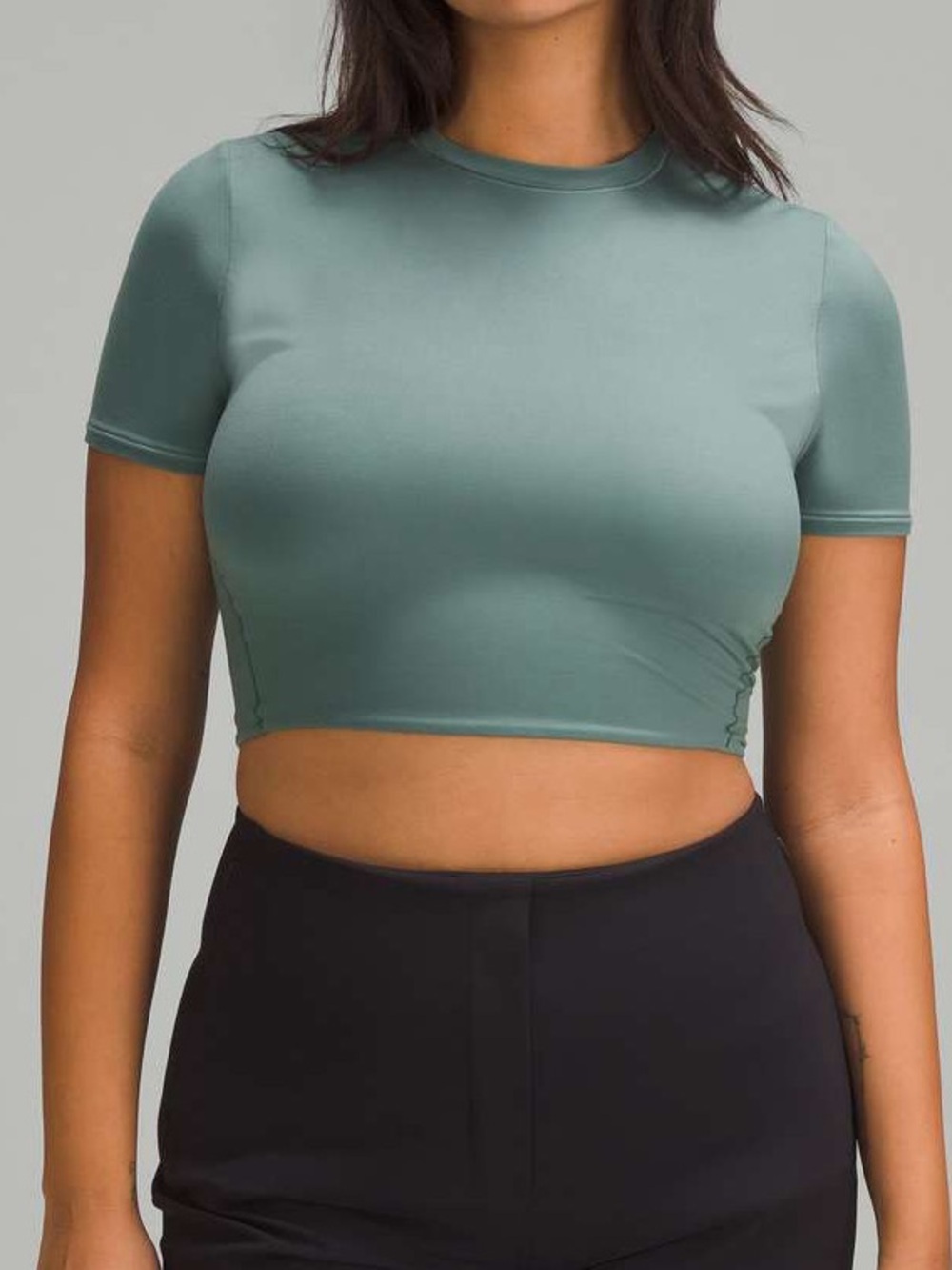 Lululemon Crewneck Cropped T-Shirt Medium Forest Size 0
